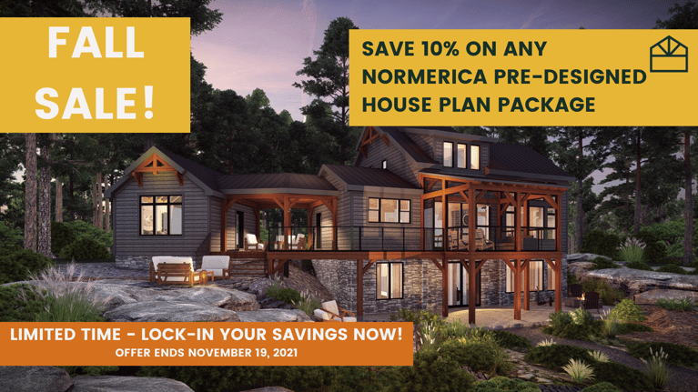 2021 Fall Sale: Save 10% on ANY Pre-Designed Normerica House Plan Package
