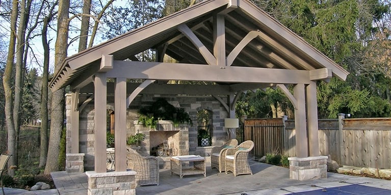 Build an outdoor living space and enhance your lifestyle with a Normerica timber frame structure