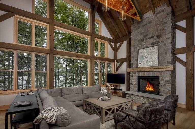 Warm & Magnificent Timber Frame Great Rooms